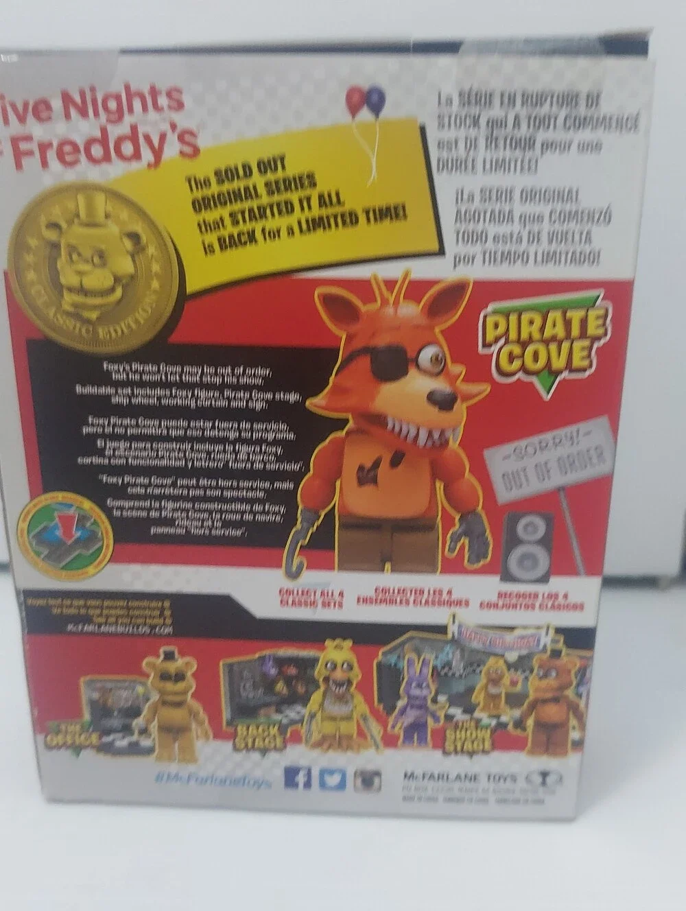 Five Nights at Freddy's Foxy Pirate Cove Playset - Purple Curtains Sealed NIB